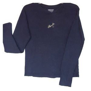 Abercrombie logo v-neck long-sleeve